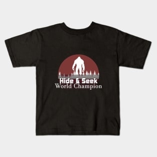 Big Foot Hide & Seek Kids T-Shirt